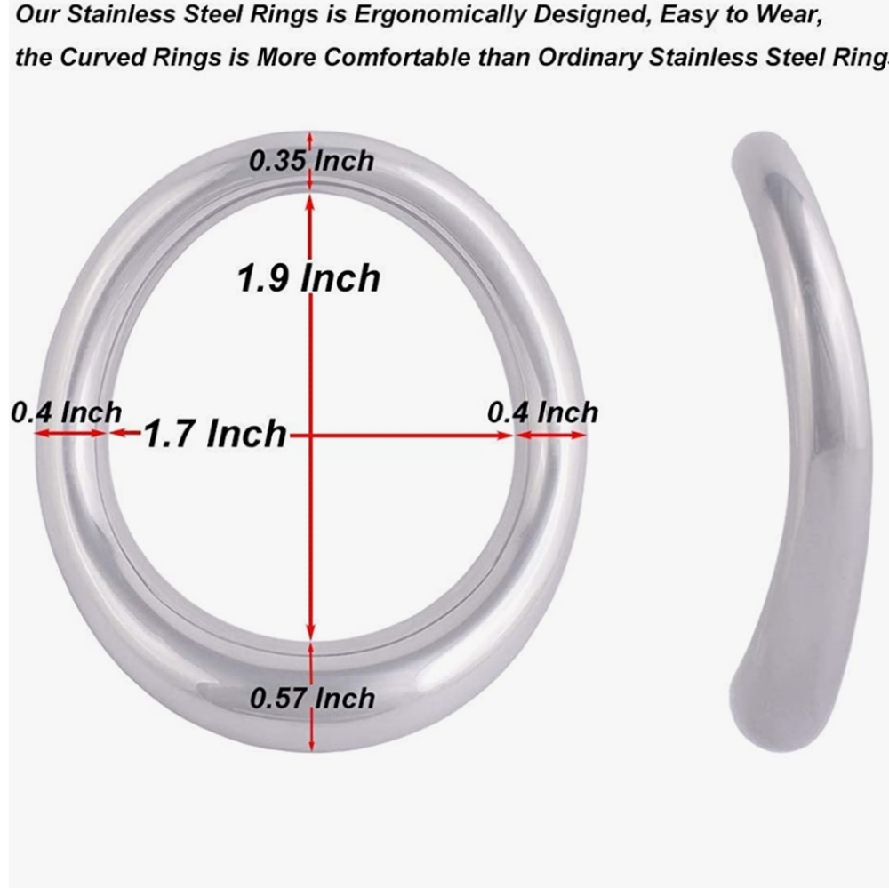 Metal Cock Ring ( Oval & Curved)